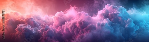 Ethereal Neon Clouds Backdrop for Captivating Cosmetic Product Displays and Dreamlike Atmosphere