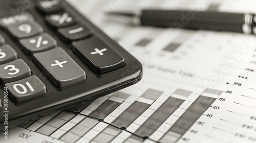 A calculator displaying profit margins, highlighting financial goals.
