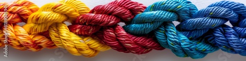 Colorful knotted ropes with vibrant textures in graphic resources category