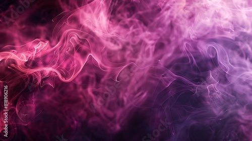 Magenta tendrils of smoke reach out like fingers, exploring the space with graceful curiosity
