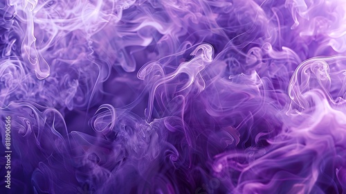 Purple tendrils of smoke twist and turn, forming intricate patterns of mesmerizing complexity