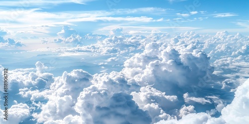 cloud view Blue sky on a sunny day.