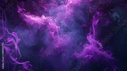 Purple tendrils of smoke dance and sway, like ethereal creatures in a mystical forest