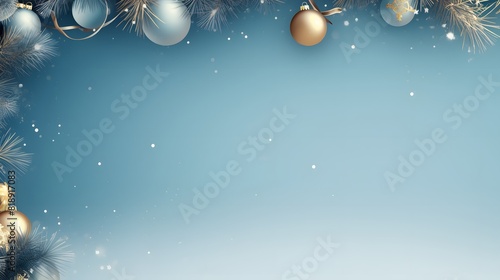 Christmas and New Year festive background. Generative AI.