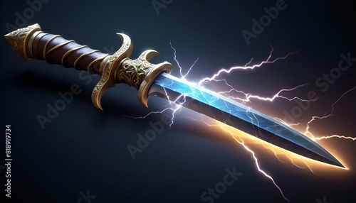A mystical dagger pulsing with arcane energy and