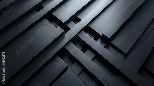 Abstract 3D rendering of a dark geometric surface with beveled edges.