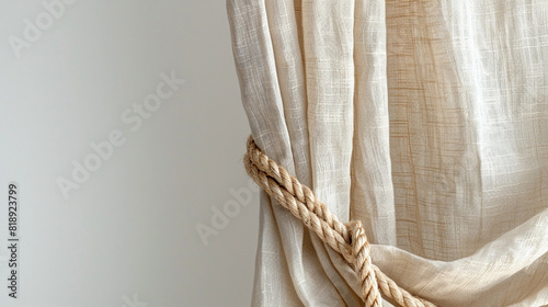 clean wall abstract closeup background, Grunge old beige curtain surface texture