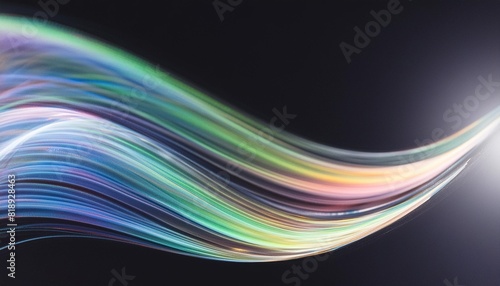 neon effet flou vague en mouvement multicolore holographique arc en ciel sur fond noir pour conception et creation graphique banniere