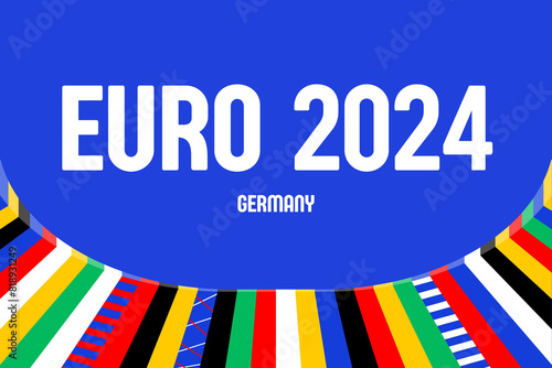 Design for UEFA Euro 2024 in Germany, football cup, football summer 
