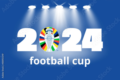 Design for UEFA Euro 2024 in Germany, football cup, football summer 