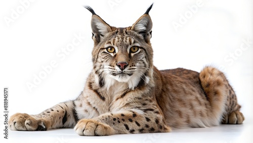 lynx on a white background