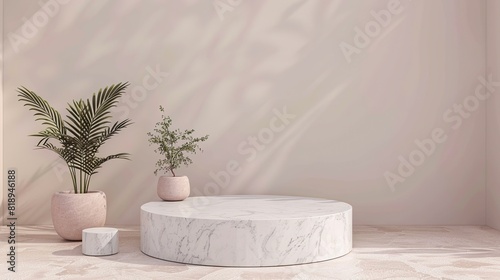 Background podium column 3d roman luxury greek white ancient display product classic