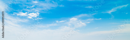 Blue sky with white clouds in springtime