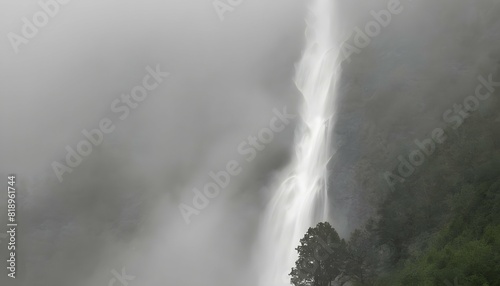A waterfall veiled in a curtain of mist upscaled_3