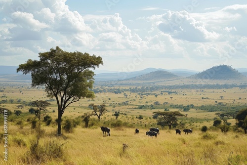 A view of African wildlife, AI-generated