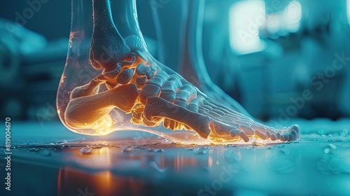 Amazing glowing foot.
