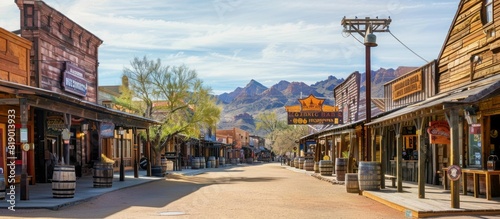Street of an Old Western Town in the Desert