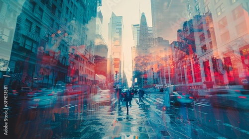 Double exposure: New York City skyline and Parisian streets, blending urban vibes across continents.