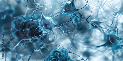 Understanding the Neuronal Network and Cognition in Neurology: A Scientific Illustration of the Human Brain. Concept Neuronal Network, Cognition, Neurology, Human Brain, Scientific Illustration