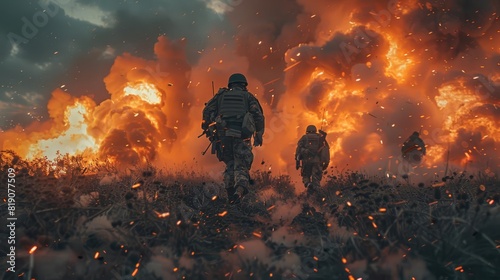 World War III between the United States and the Soviet Union, battlefield, US Army Ghost Army participates in the war, movie scenes, war scenes, movie lighting style