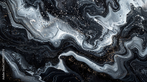 Intricate marble ink patterns on a large abstract canvas.