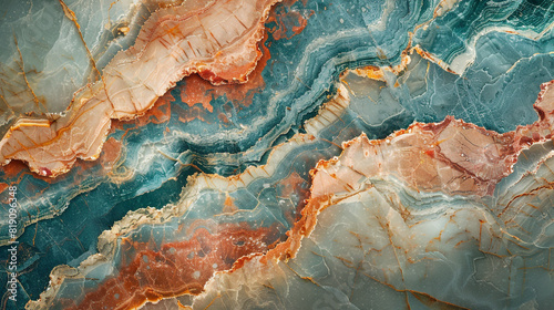 Richly textured marble slab with vibrant abstract patterns.