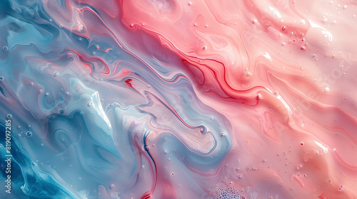 Whimsical abstract art on marble, blending pastel hues effortlessly.