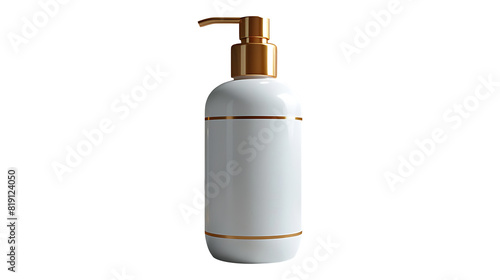 Luxury blank shampoo bottle on a transparent background