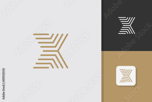 x logo design vector template