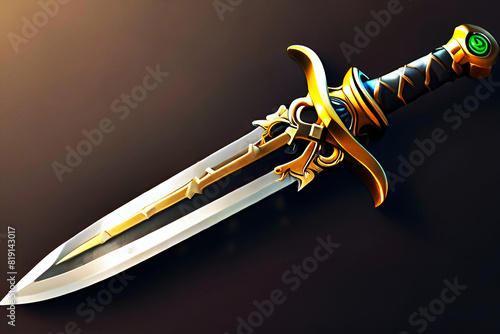 A sword or knife that is elegant, simple and unique.