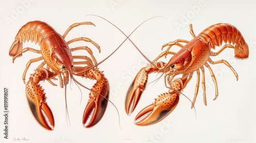 Lobsters and lobsters are crustacean marine creatures that live on the ocean floor