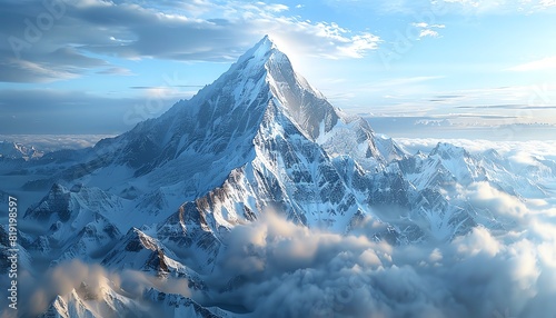 The summit of Mount Everest, the highest mountain in the world, is a sight to behold