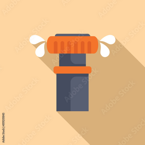 Vector illustration of a cartoonstyle irrigation sprinkler icon, perfect for garden and agriculture designs
