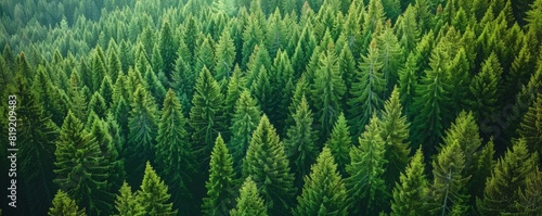 beautiful pine trees in the forest mountain. photo shot by drone aerial view.