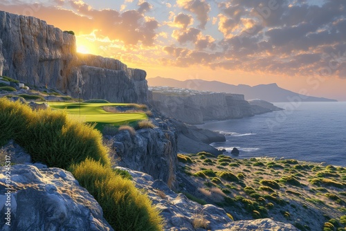 Elysian Greens: Golfing Serenity in Oia, Santorini