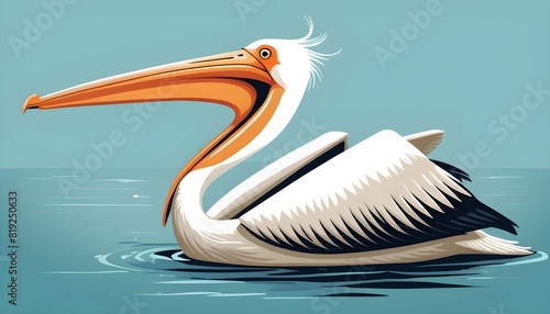A whimsical icon of a pelican with a large beak upscaled_2