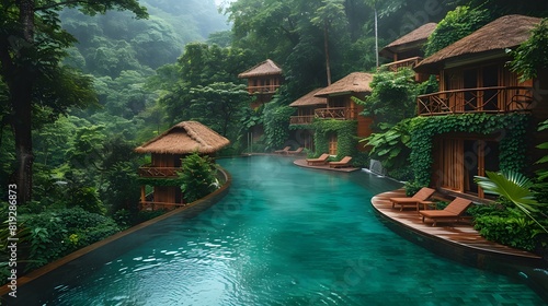 Scenic View Of A Luxury Resort In A Tropical Location