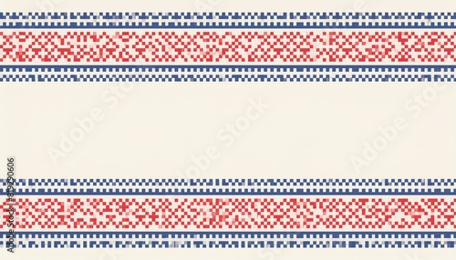 Red White and Blue Border Background