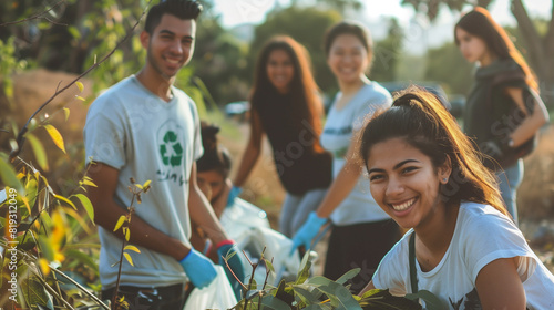 Young people volunteer, building and arranging parks, and picking up litter