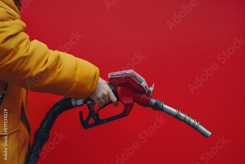 a woman filling up her car with gas