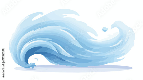 White wave of snow wind cold weather symbol winter