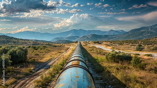 Construction of gas pipeline Trans Adriatic Pipeline - TAP in north Greece. The pipeline starts from the Caspian sea and reaches the coast of southern ... See More