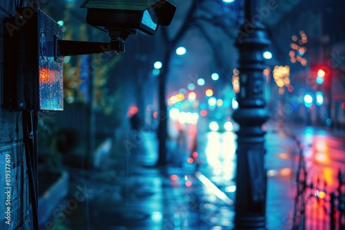 Surveillance camera and night street