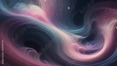 Abstract Waves in Space: These abstract waves seem to undulate and pulsate with energy, evoking the mysterious forces that govern the vastness of space.
