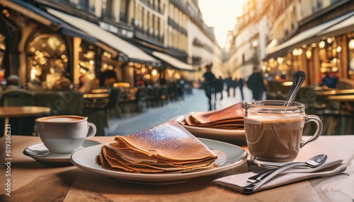 french crepes in a french cafe
