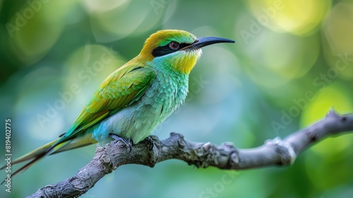 Green Bee-eater Birds are commonly found in Thailand and throughout Southeast Asia