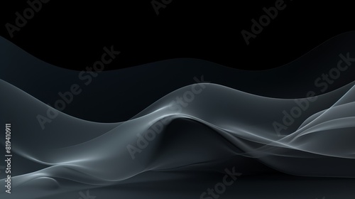 The image is a black background with a smooth gradient to a lighter shade of black. The gradient is in the shape of a wave.