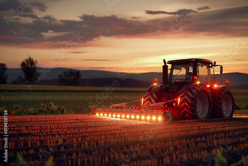 Electric tractors, harvesters electric equipment in agriculture efficiency and eco-friendliness reduced environmental impact and improved sustainability in farming practices.