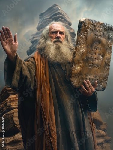 God gave Moses the Ten Commandments on Mount Sinai, a pivotal moment in biblical history, divine revelation and moral guidance to Moses for the human spiritual journey.