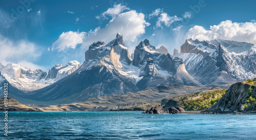Torres del Paine mountain range in Chile